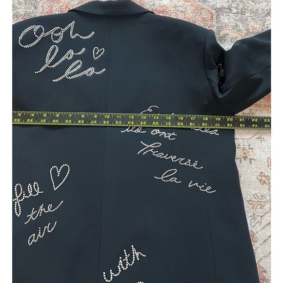 Cinq A Sept Cindie Embellished Black Blazer Jacket Womens Size 6 - Picture 9 of 11